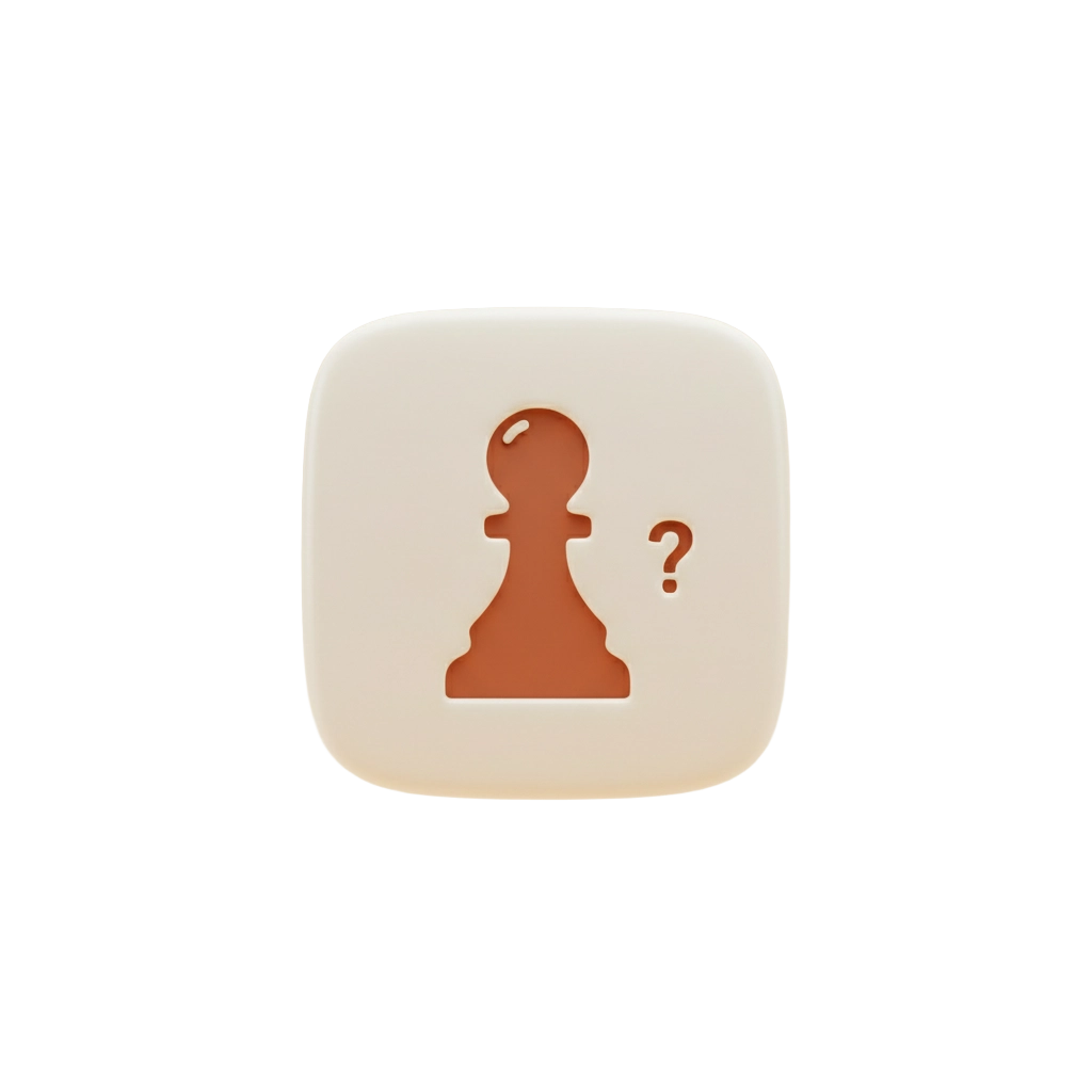 Chess pawn icon tile